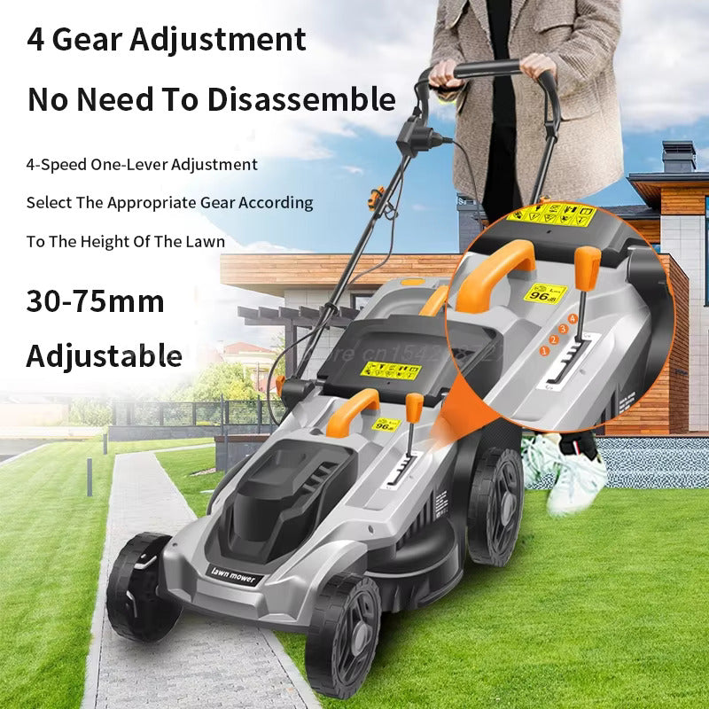 Hand Push Grass Cutting Electric Lawn Mower